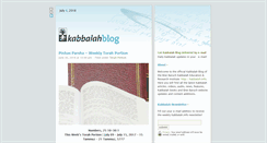 Desktop Screenshot of kabbalahblog.info